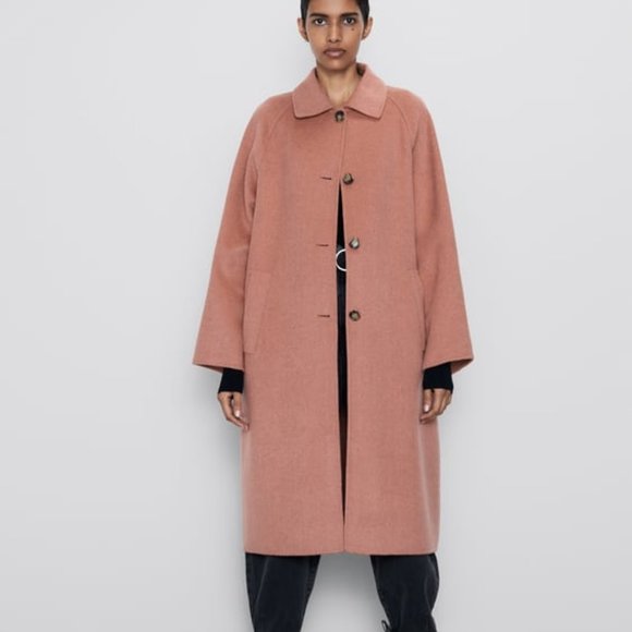 ZARA | Buttoned Coat - Picture 1 of 2